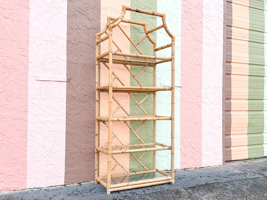 Chippendale Rattan Etagere