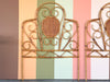 Pair of Whimsical Rattan Twin Headboards