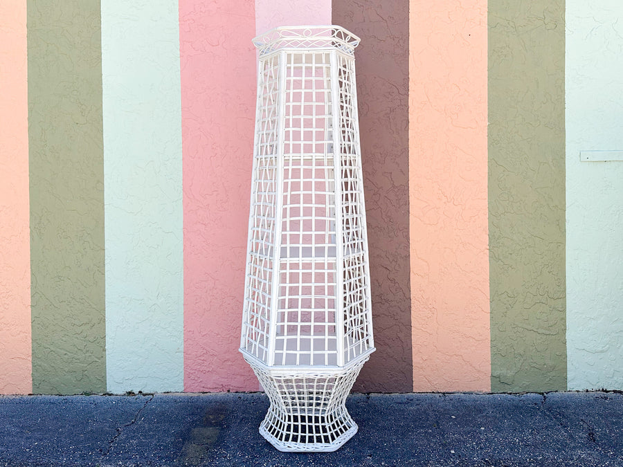 Rattan Lattice Etagere