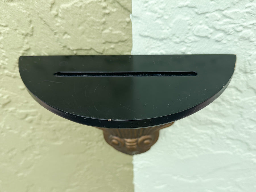 Pair of Brass Shell Wall Shelves