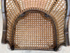 Handsome Cane and Faux Bamboo Barrel Chair