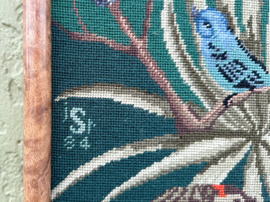 Beautiful Bird Needlepoint Framed Art