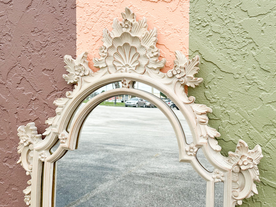 Floral Shell Motif Mirror