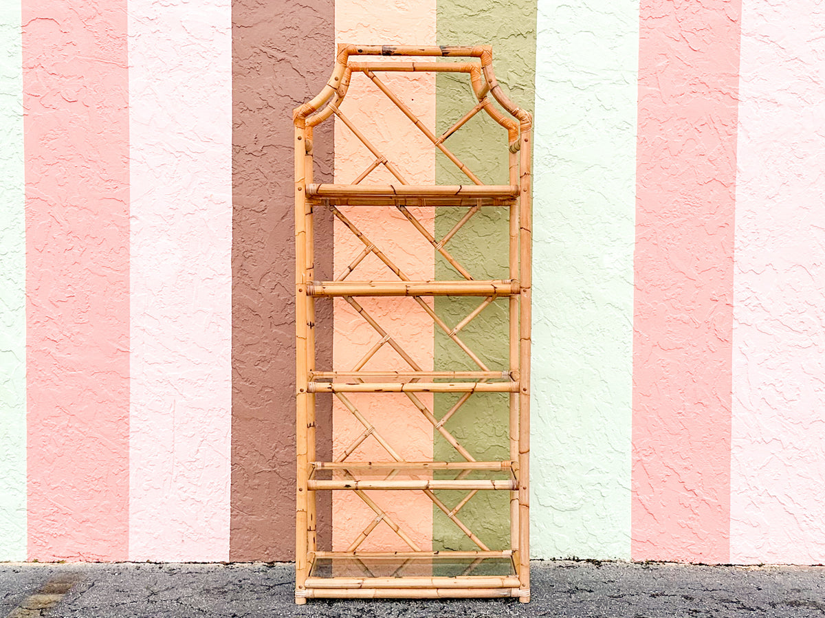 Chippendale Rattan Etagere