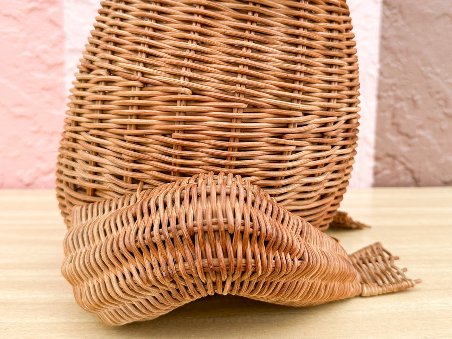 Wicker Frog Planter