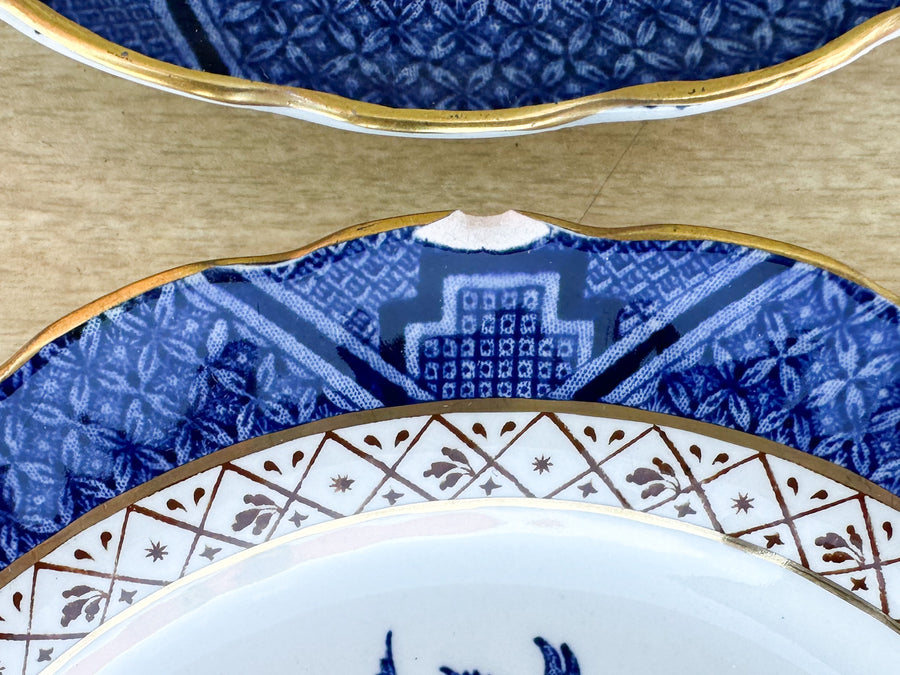 Blue and White Pagoda China Set