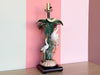 Majolica Style Heron Lamp