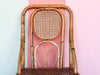 Whimsical Rattan and Cane Desk Chair