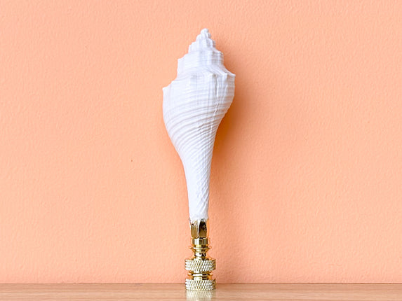 White Spindle Shell Finial