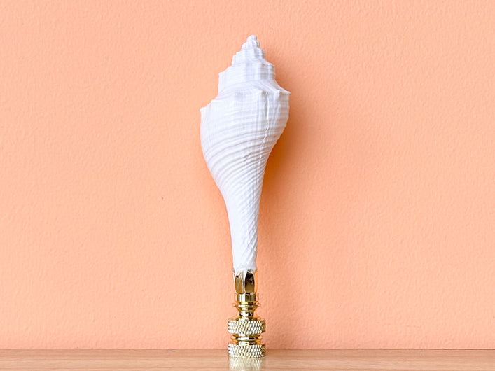 White Spindle Shell Finial