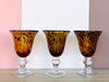 Set of Six Tortoiseshell Goblets