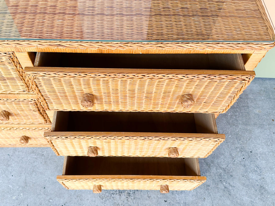 Coastal Wicker Double Dresser