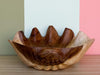 Small Hand Carved Teak Clam Shell
