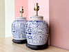 Pair of Blue and White Ginger Jar Lamps