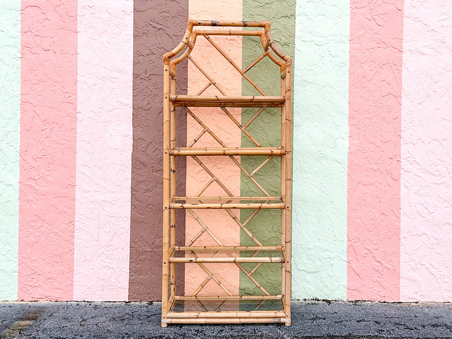 Chippendale Rattan Etagere