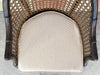 Handsome Cane and Faux Bamboo Barrel Chair