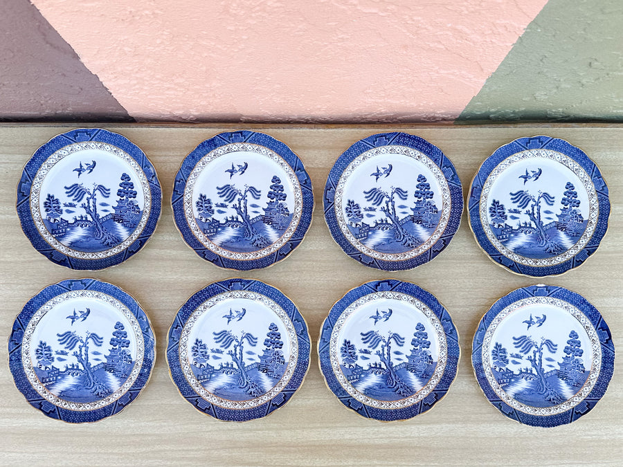 Blue and White Pagoda China Set