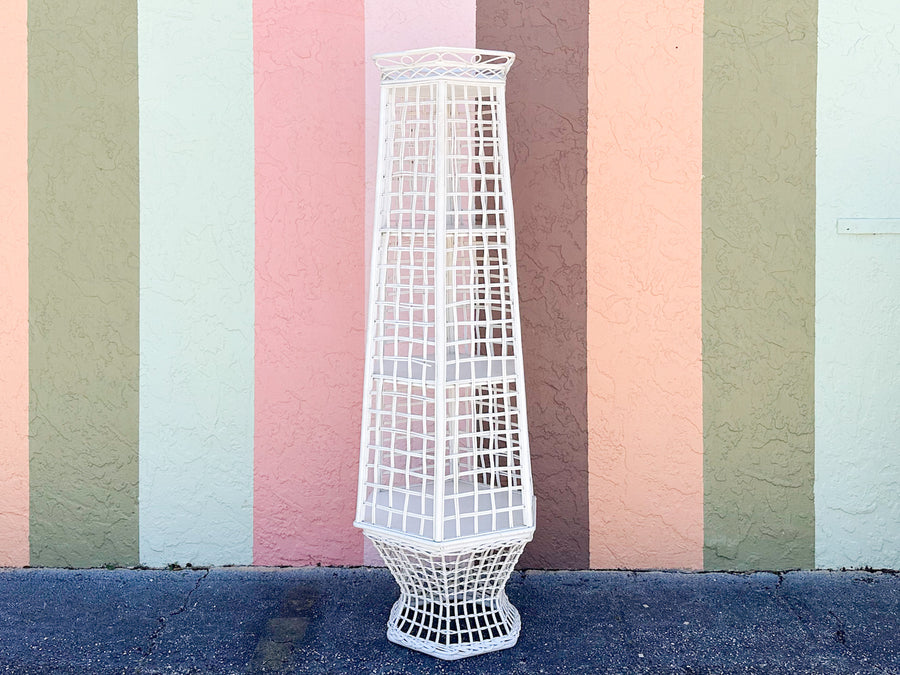 Rattan Lattice Etagere