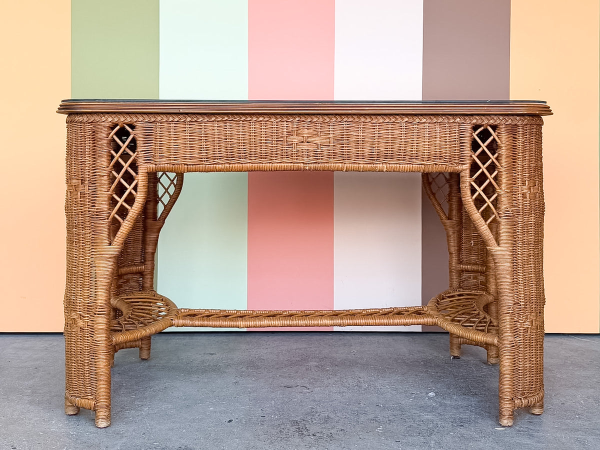 Henry Link Braided Wicker Desk