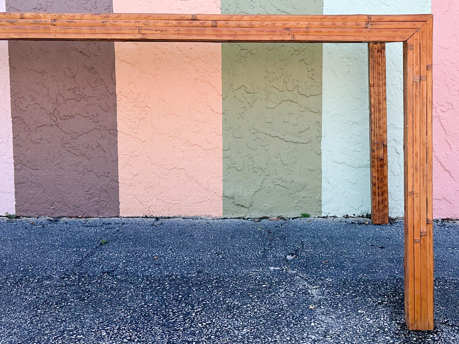 Tortoiseshell Fretwork Bamboo Dining Table