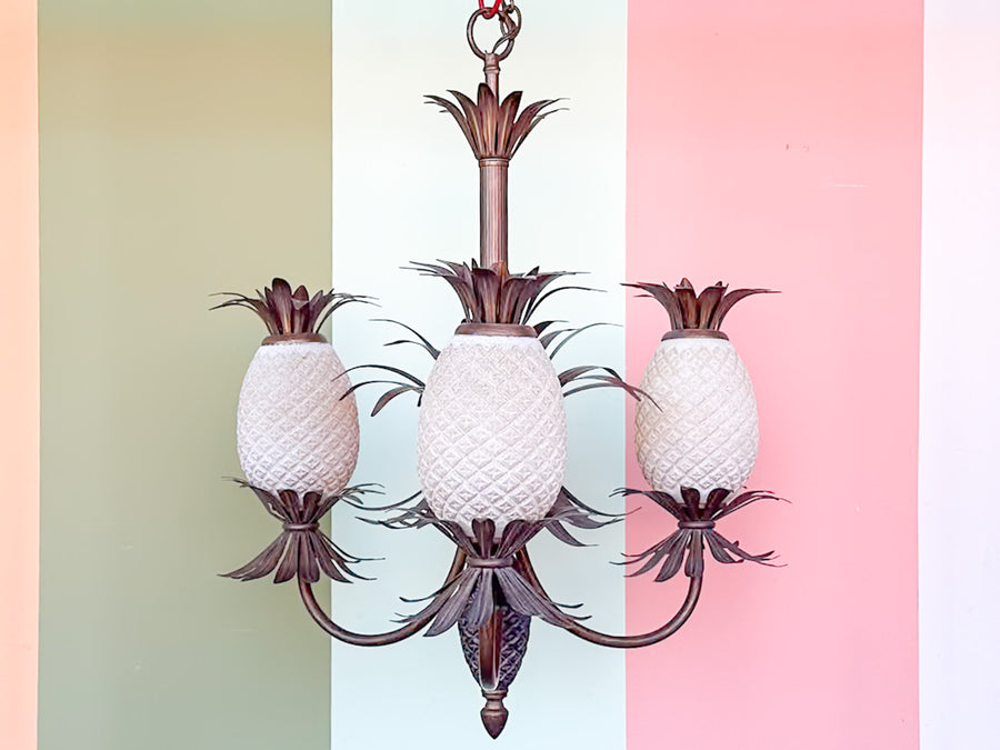 Tole Pineapple Chandelier