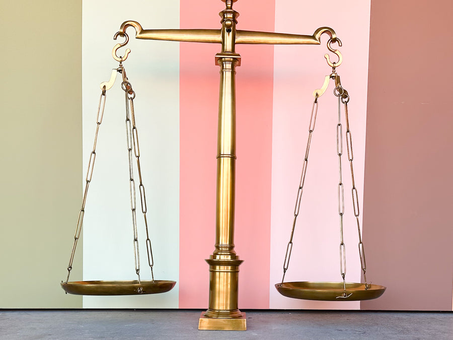 Large Brass Library Scales