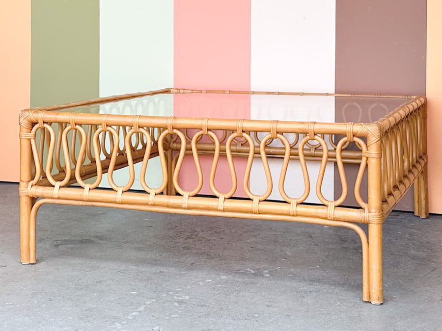 Whimsical Rattan Coffee Table
