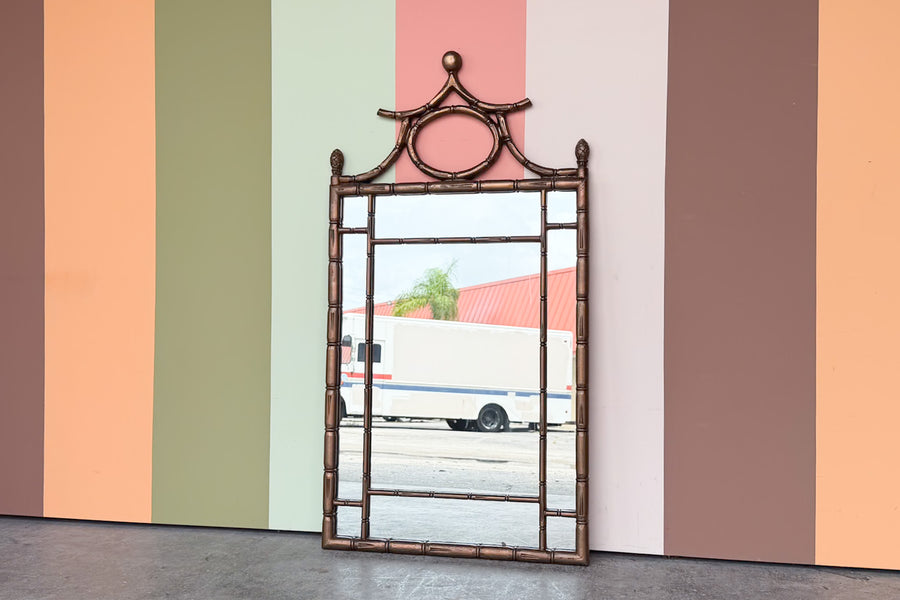 Faux Bamboo Pagoda Mirror