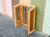 Tri Fold Rattan Mirror