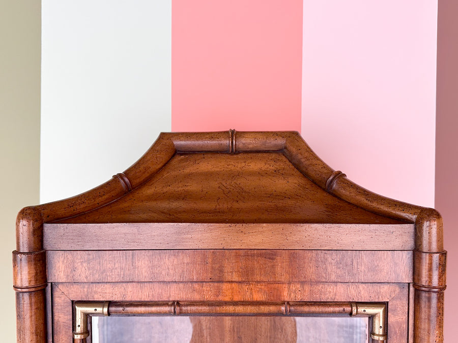 Handsome Faux Bamboo Pagoda Cabinet