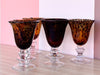 Set of Six Tortoiseshell Goblets