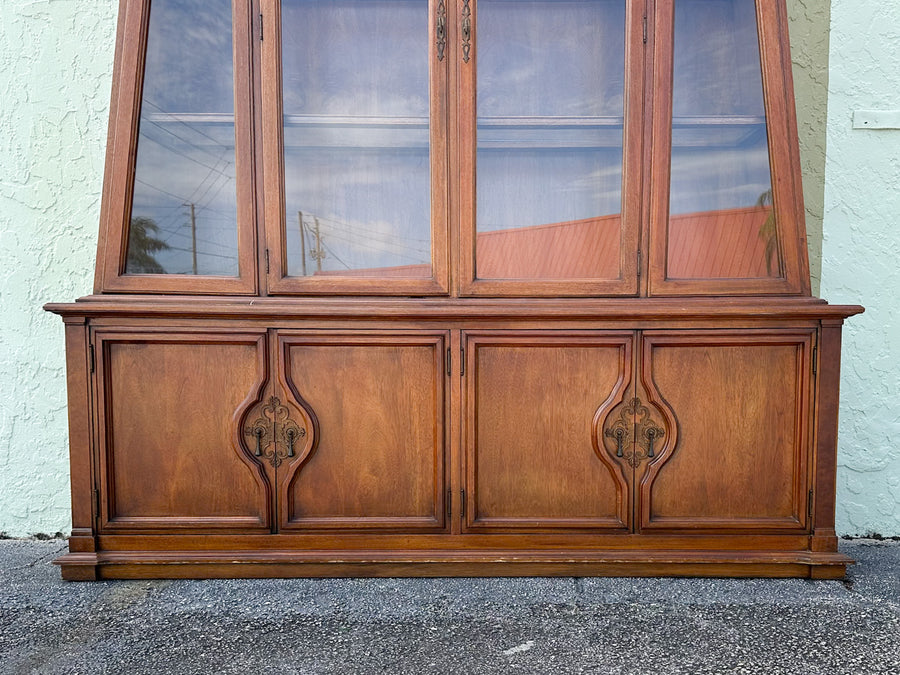 Handsome Wood Pagoda Cabinet