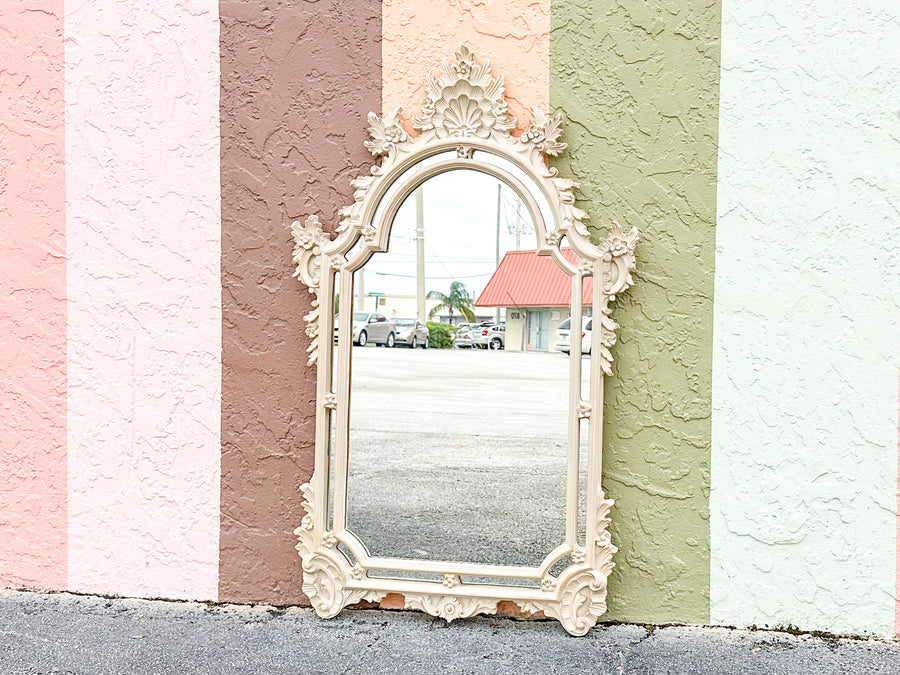 Floral Shell Motif Mirror
