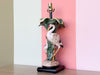 Majolica Style Heron Lamp