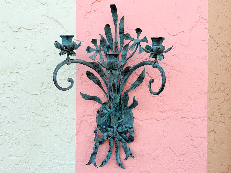 Pair of Pretty Patina Wall Sconces