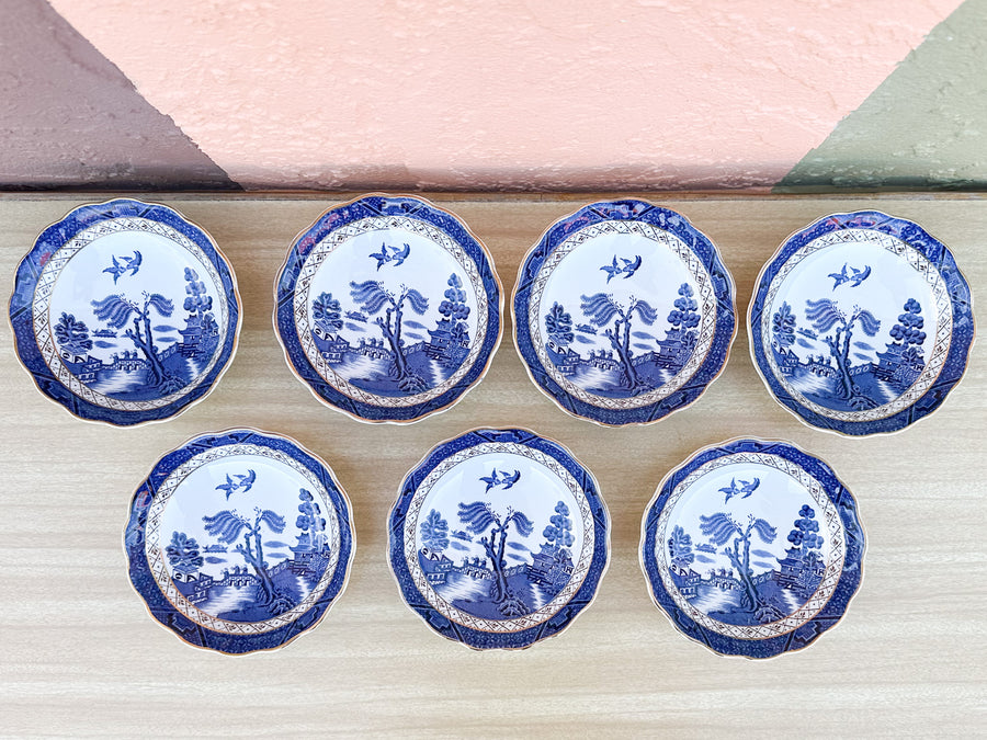 Blue and White Pagoda China Set