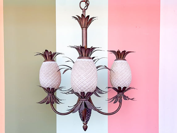 Tole Pineapple Chandelier