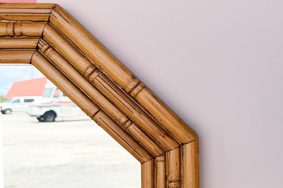 Handsome Faux Bamboo Mirror
