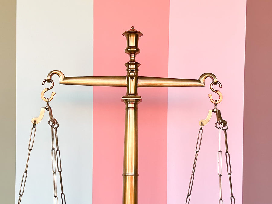 Large Brass Library Scales