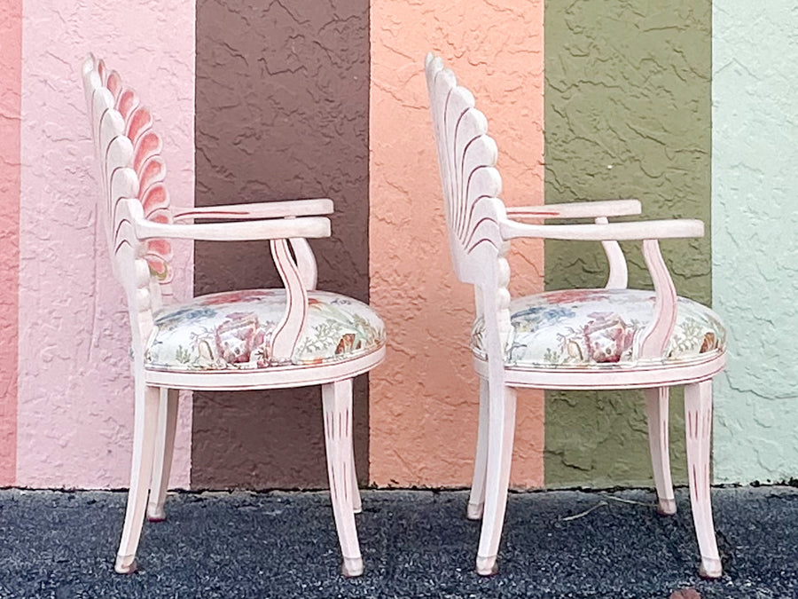 Set of Eight Shell Back Dining Chairs