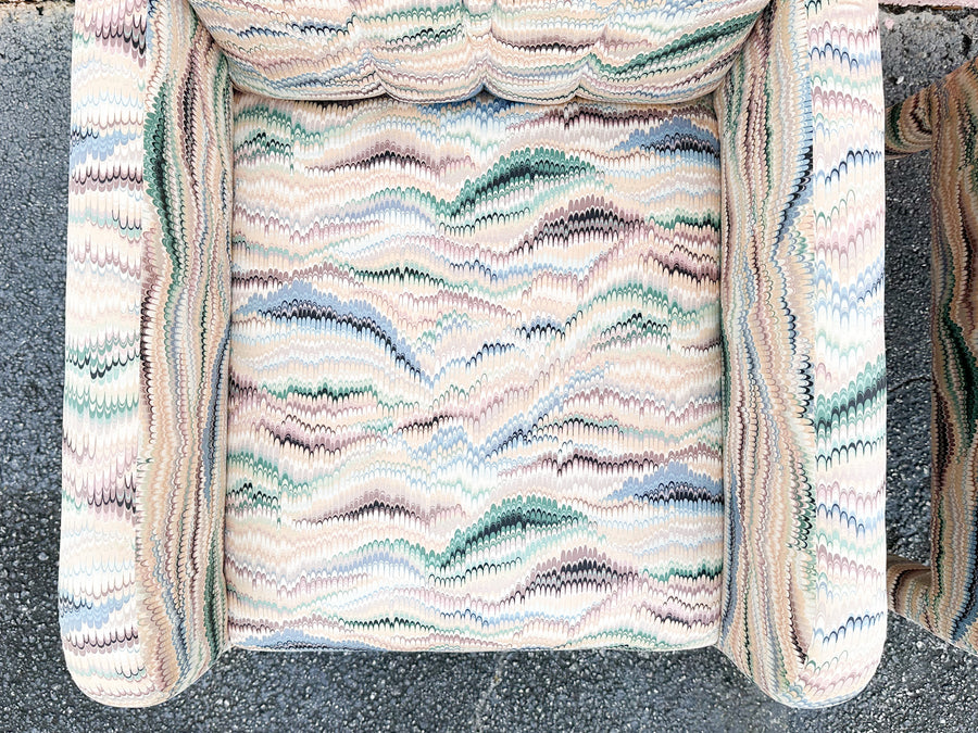 Pair of Art Deco Chic Upholstered Chairs