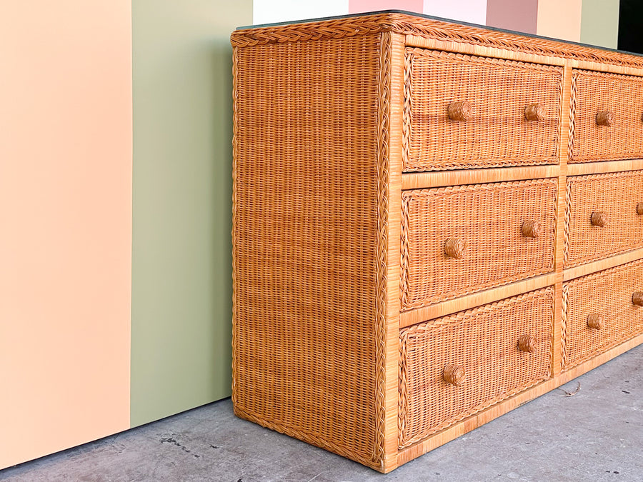 Coastal Wicker Double Dresser