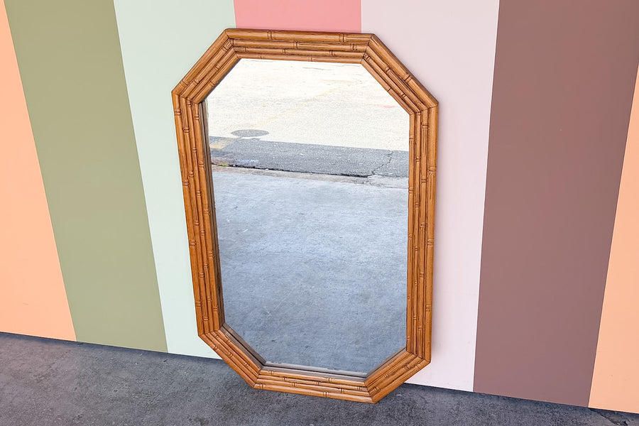Handsome Faux Bamboo Mirror