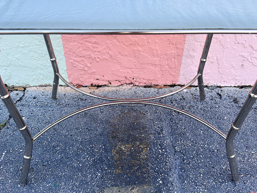Cute Faux Bamboo Metal Bench