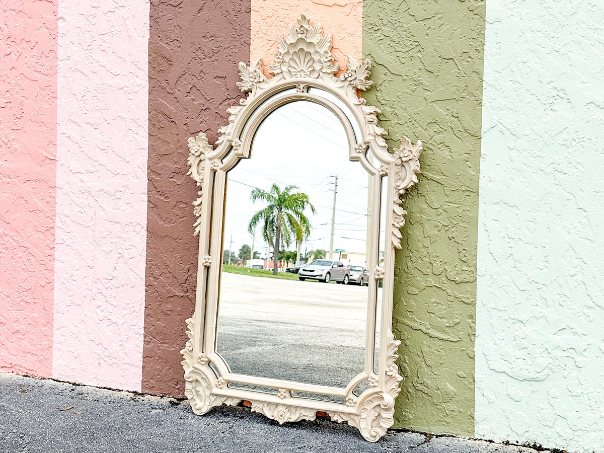 Floral Shell Motif Mirror