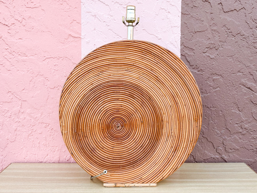 Large Round Pencil Reed Lamp