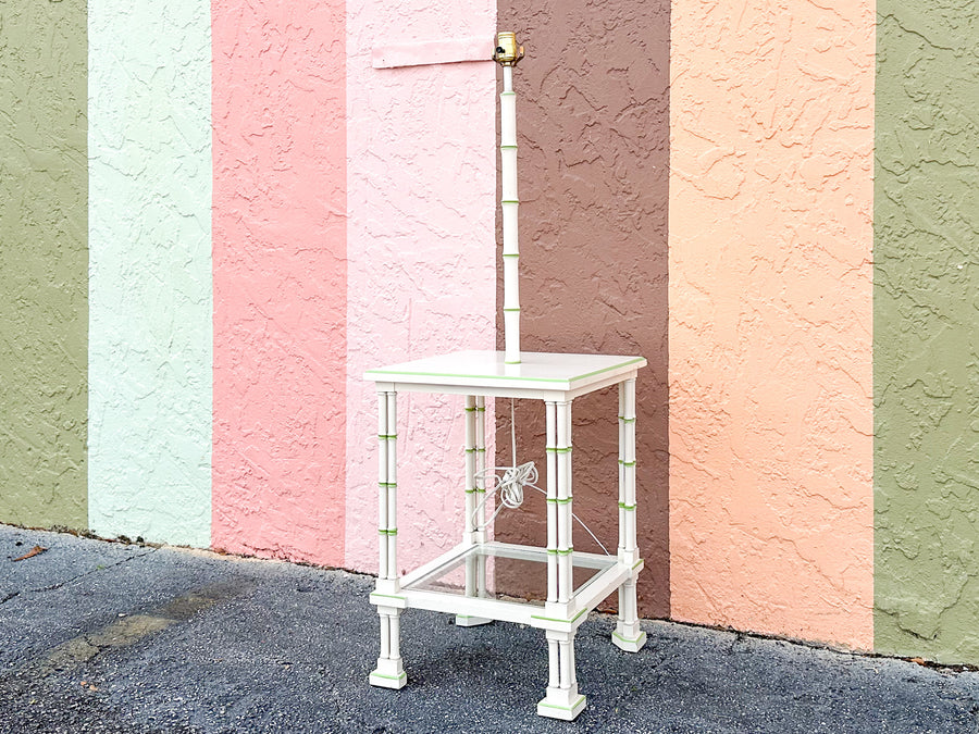 Tri Leg Faux Bamboo Table Lamp