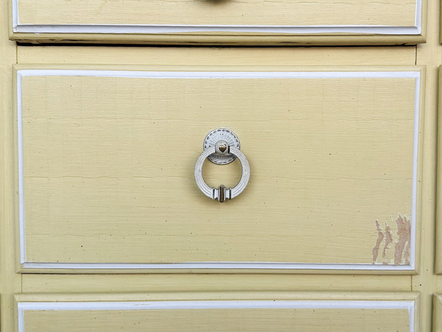 Yellow Thomasville Faux Bamboo Dresser