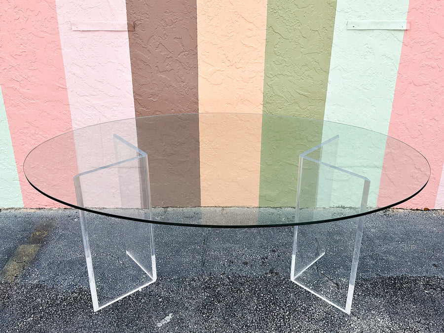 Chic Lucite Dining Table