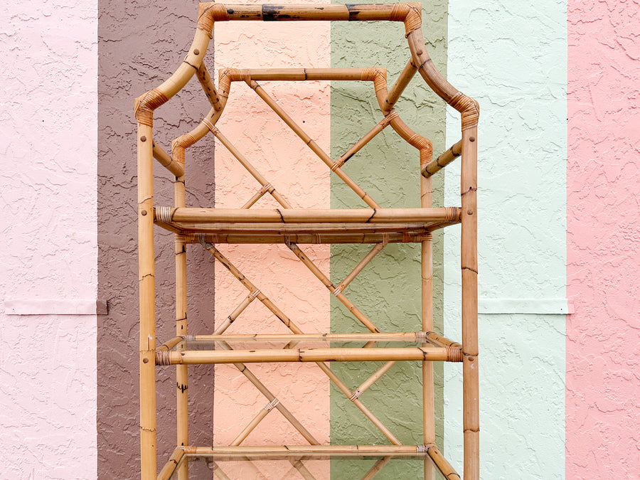 Chippendale Rattan Etagere